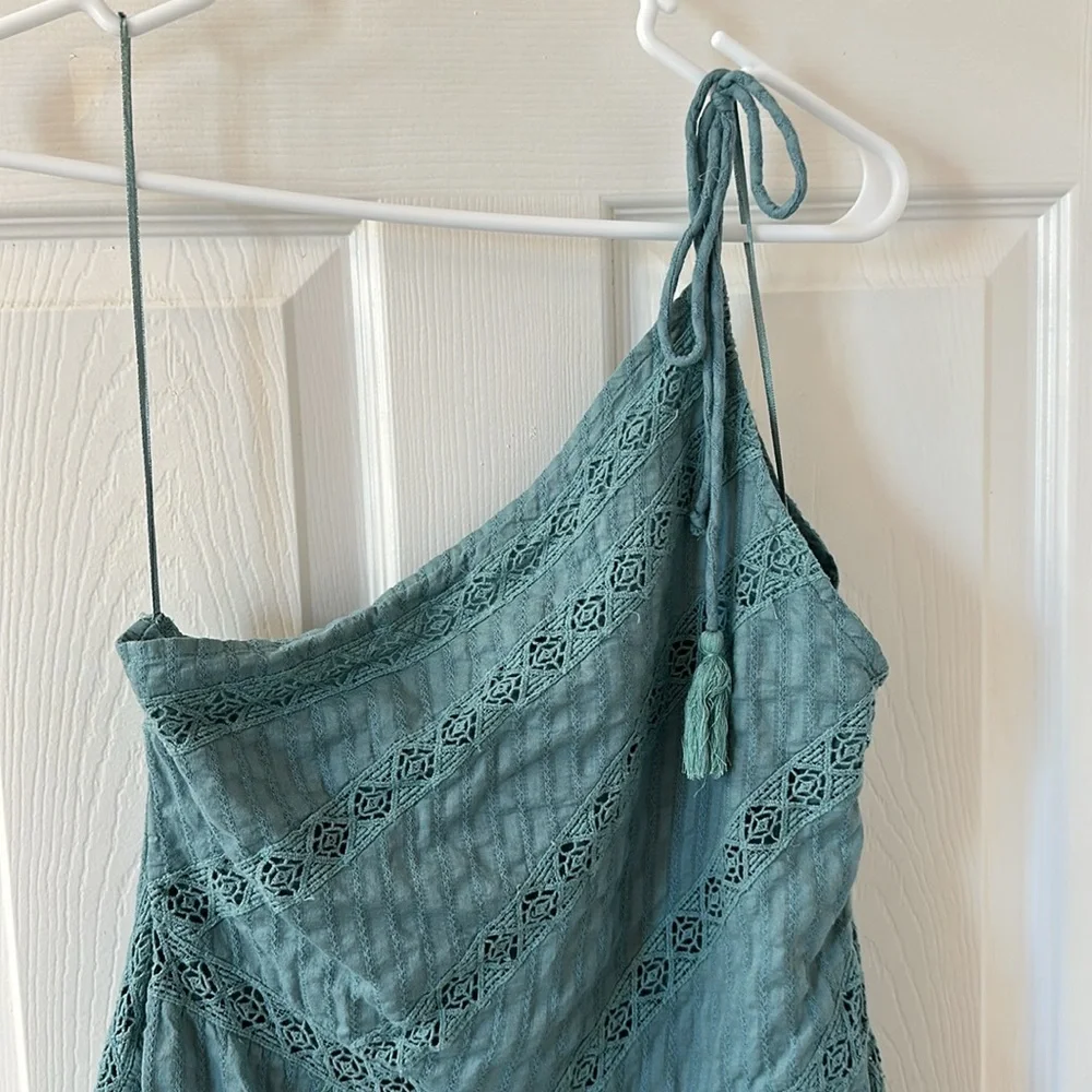 Free People One-Shoulder Maxi Dress in Seafoam